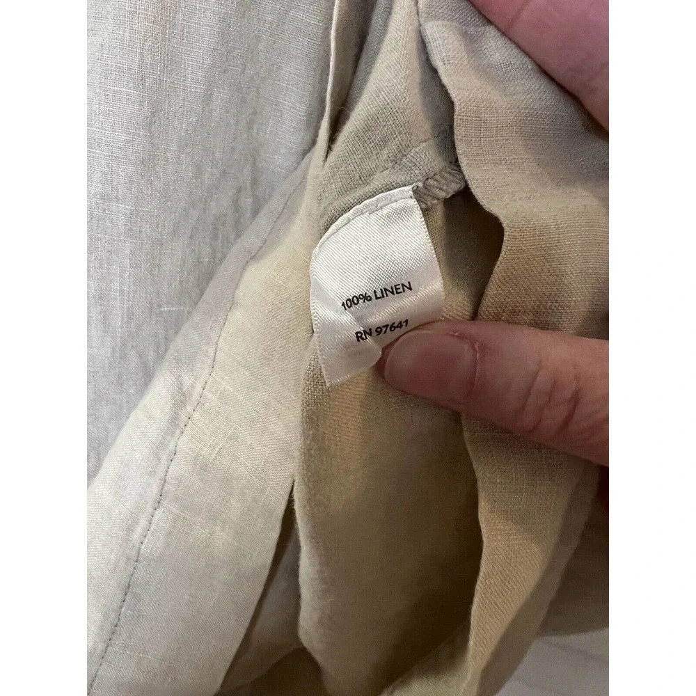 J Jill 100% Linen Hooded Sleeveless Shift Dress Size Medium Petite MP - Picture 3 of 5